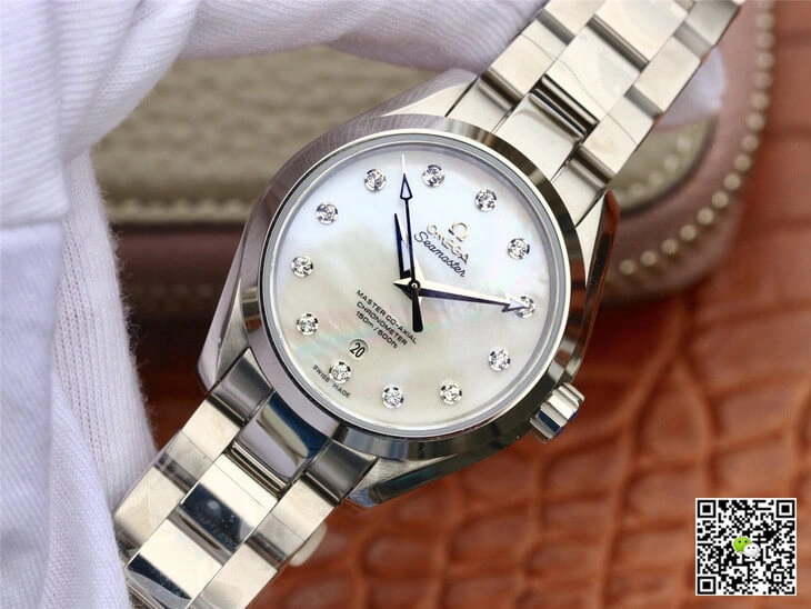 Omega Seamaster 231.10.34.20.55.002 Aqua Terra 150M 3S Factory 1:1 Best Edition Replica Watch White Diamond Dial